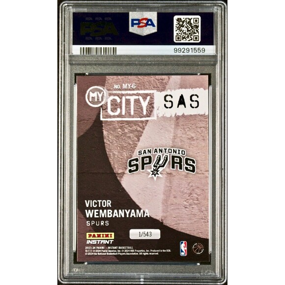 Victor Wembanyama 2023 Panini MyCity Rookie NBA #MY-6 Card PSA 9 Mint - Picture 2 of 2